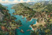 create fantasy map illustration with fantasy art