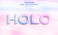 create a holographic text effects logo
