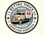 design retro truck courier service logo