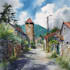 draw original watercolor landscape or architecture art