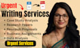 do case study analysis, research, data analysis, business proposal