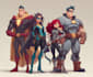 make drawing of super hero character