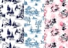 toile and landscape textile, wallpaper design