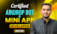 make a telegram airdrop bot with custom features
