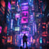 do a cyberpunk futuristic city