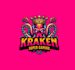 design vintage kraken octopus mascot ship logo  with t shirt design