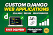 develop a custom python django web app