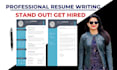 do professional resume writing, resume design and CV review