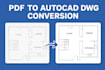 convert PDF drawings into autocad editable dwg files