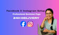 facebook and instagram setup for business professional page setup in 24 hours