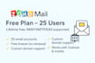 transfer a zoho mail free plan with 25 users