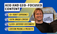 create human written aeo and GEO blog writing and content