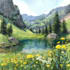 draw landscape illustration in watercolor