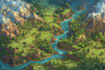 make a fantasy map illustration