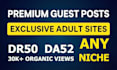 publish a guest post on my high DR site, any niche