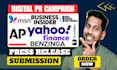 do digital PR campaign, press release submission on top news sites