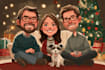 draw christmas cartoon caricature