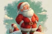 illustrate christmas card, christmas character