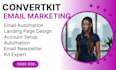 setup convertkit account kit email newsletter kit landing page, automation