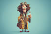 illustrate a pro cartoon character design