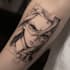 tattoo illustration anime style in lines