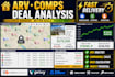 pull arv comps and analyze real estate deals for investors