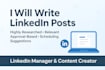 write engaging linkedin posts