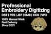 convert logo into embroidery digitizing file dst, pes, jef, emb