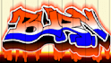 create a custom graffiti style letters for art or merch