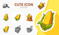 design custom cute icon vector