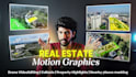 real estate and drone video editing with motion graphics
