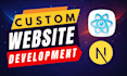 website development as a front end web developer using react
