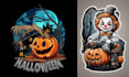 make scary halloween mascots,creepy logo and banner,scary event posters,pumpkin