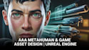create aaa metahuman characters, 3d models, game assets, hud and UI UX