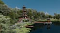 pagoda by the lake