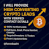 provide verified crypto investor leads