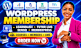 set wordpress membership sites using learndash, tutor lms, sensei or memberpress