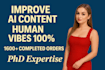 manually rewrite, edit, and humanize ai chatgpt content