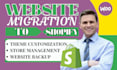 shopify website migration backup transfer file dns domain setup wix to shopify