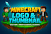 design a custom minecraft logo and server icon