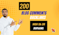 do 200 blog comments backlinks on high da DR pages