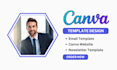 editable canva website, canva template, newsletter template canva email template