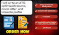 write an ats optimized resume, cover letter, and linkedin profile