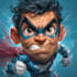 create an amazing superhero caricature character