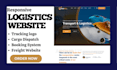 build a logistics website freight trucking logo cargo website travel website