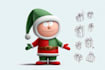 draw stylized christmas family portrait