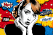draw a retro pop art roy lichtenstein style