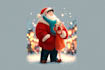make a christmas illustration and art