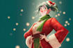 freehand cartoon style christmas character