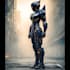 do cyberpunk, sci fi, robot, mecha character concept art